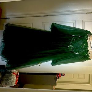 Emerald Green Prom Dress Cottagecore